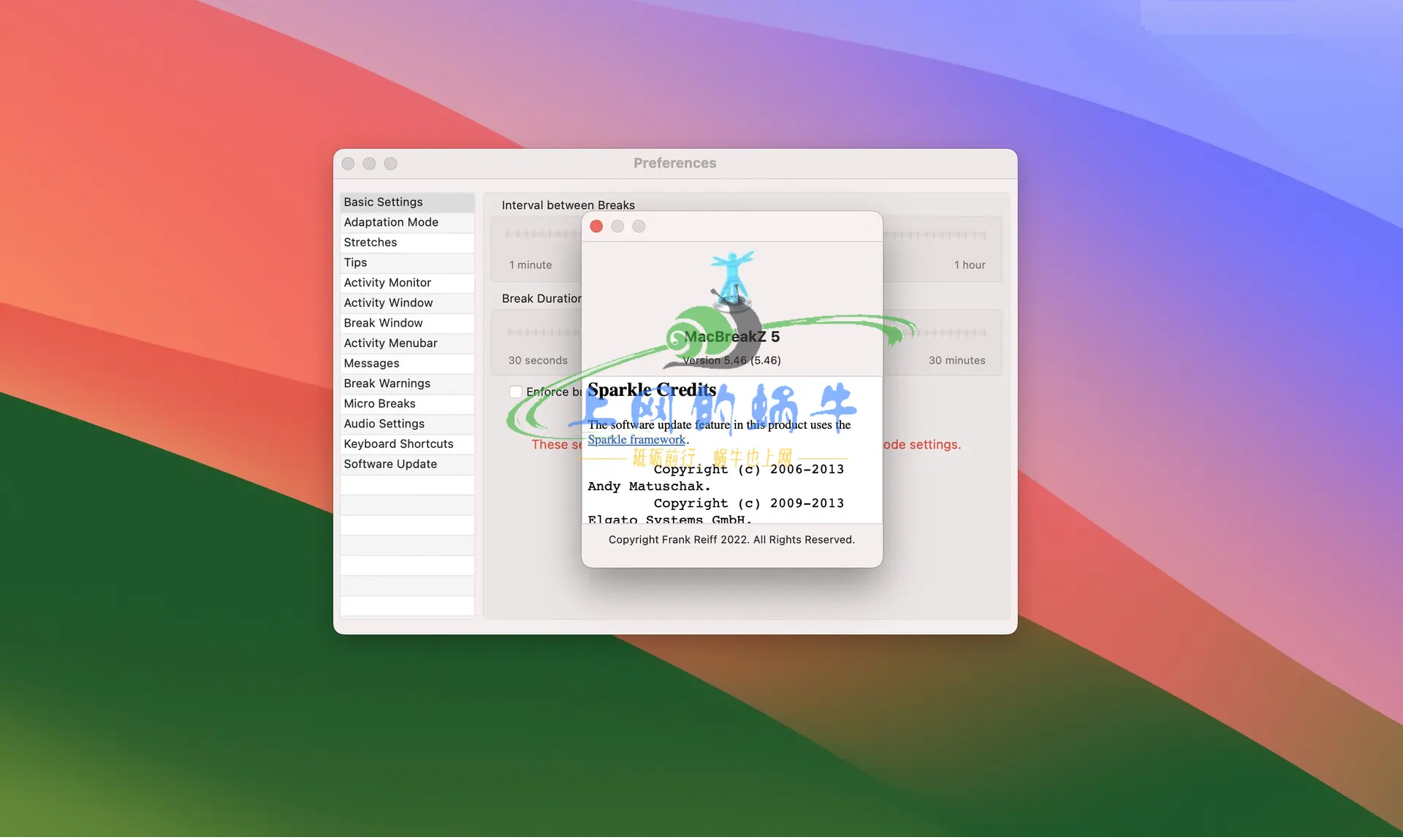 MacBreakZ 5(作息时间管理) for mac愉快学习版-上网的蜗牛